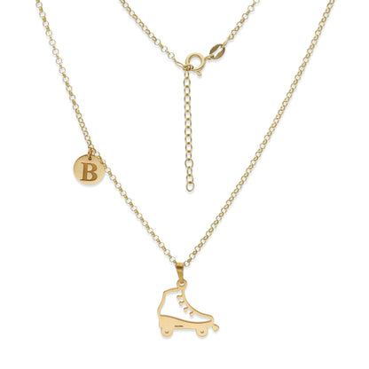 Colgante Patinaje en Plata de Ley 925 y baño Oro 18k