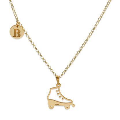 Colgante Patinaje en Plata de Ley 925 y baño Oro 18k