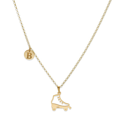 Colgante Patinaje en Plata de Ley 925 y baño Oro 18k