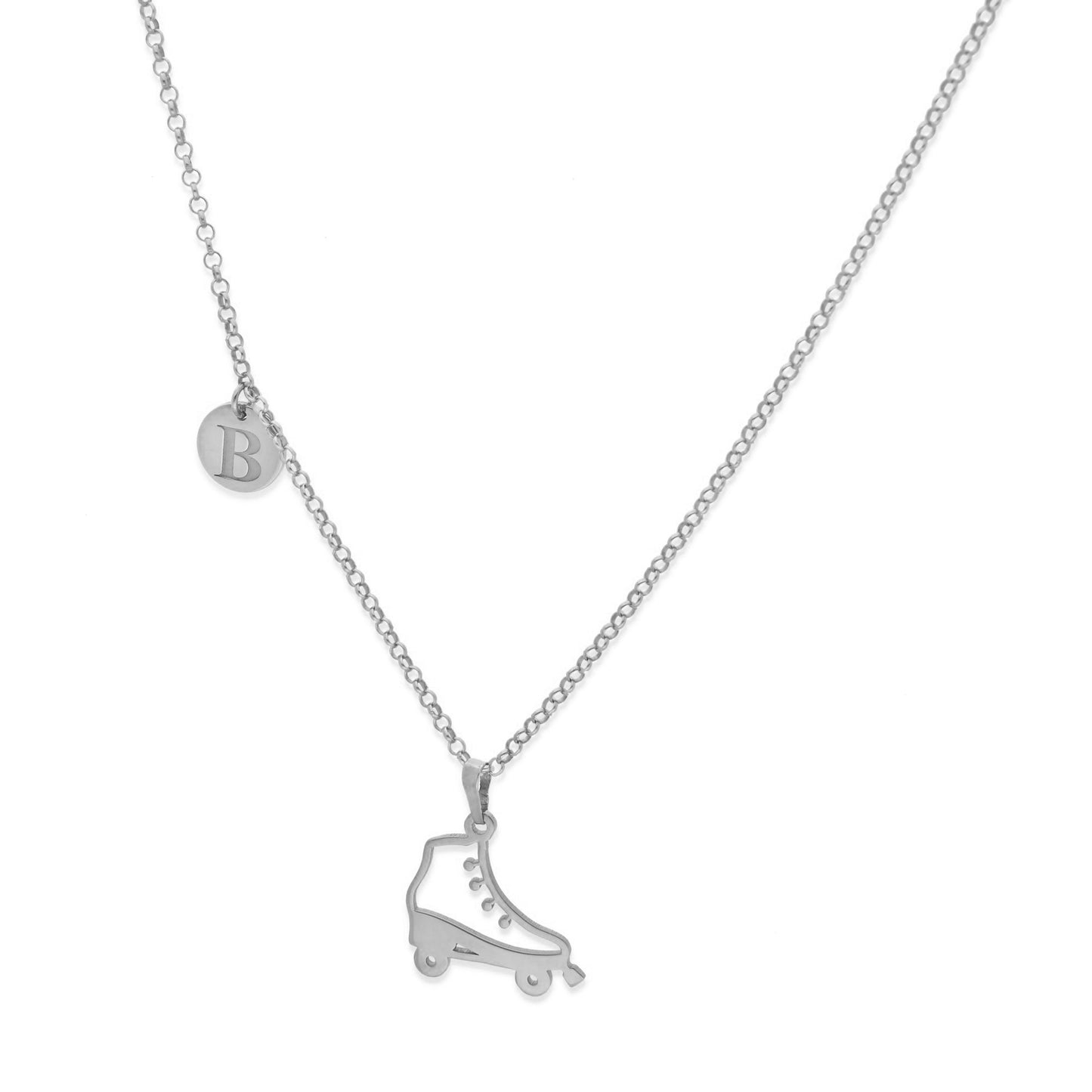 Colgante Patinaje en Plata de Ley 925 y baño Oro rosa 18k