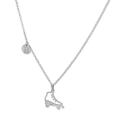 Colgante Patinaje en Plata de Ley 925 y baño Oro rosa 18k