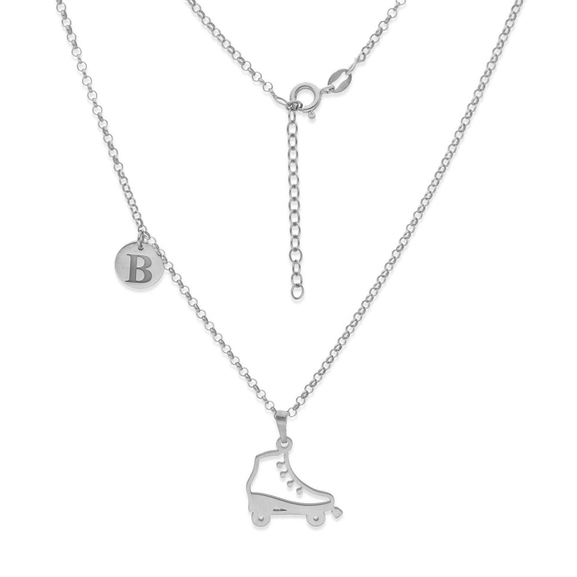 Colgante Patinaje en Plata de Ley 925 y baño Oro rosa 18k