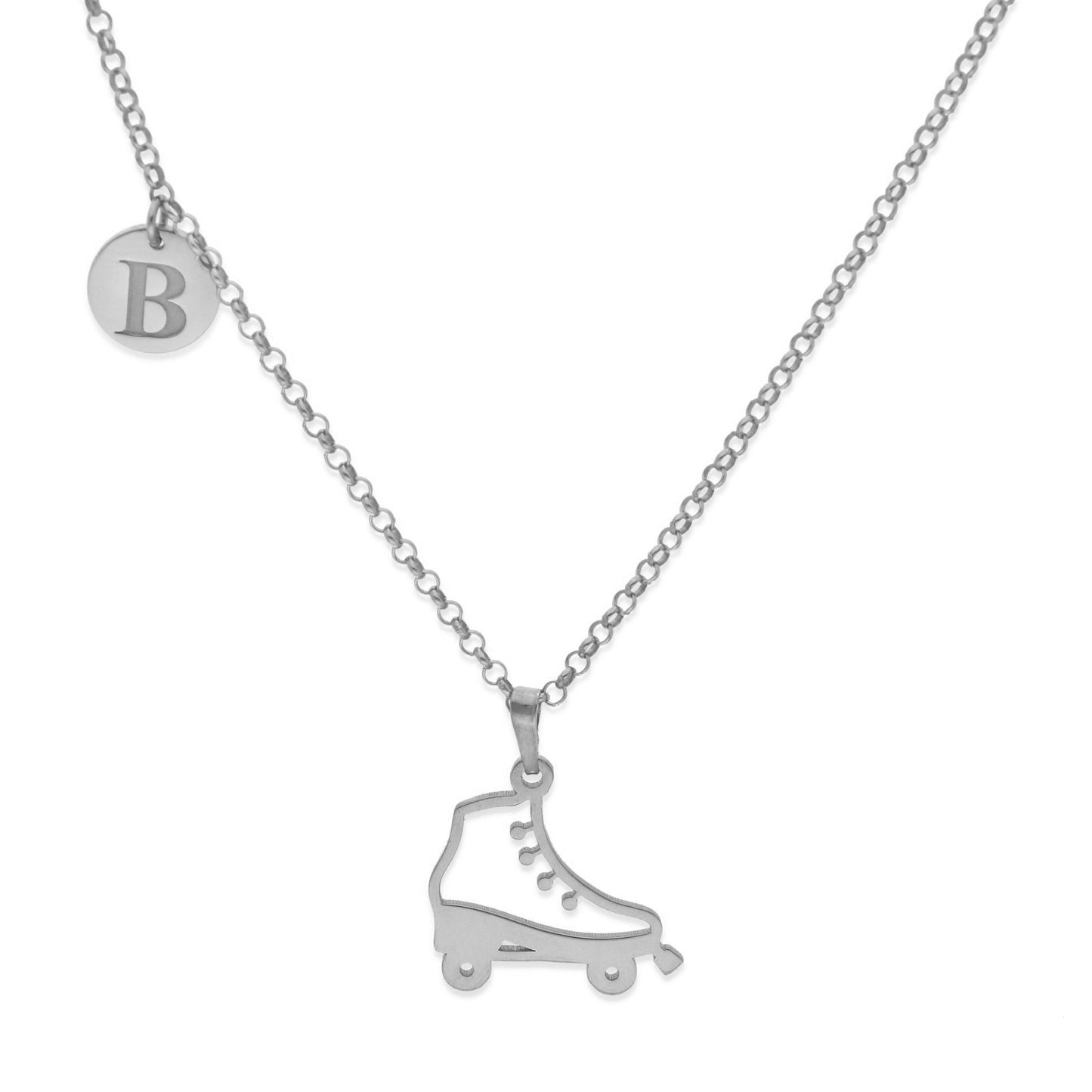 Colgante Patinaje en Plata de Ley 925 y baño Oro rosa 18k