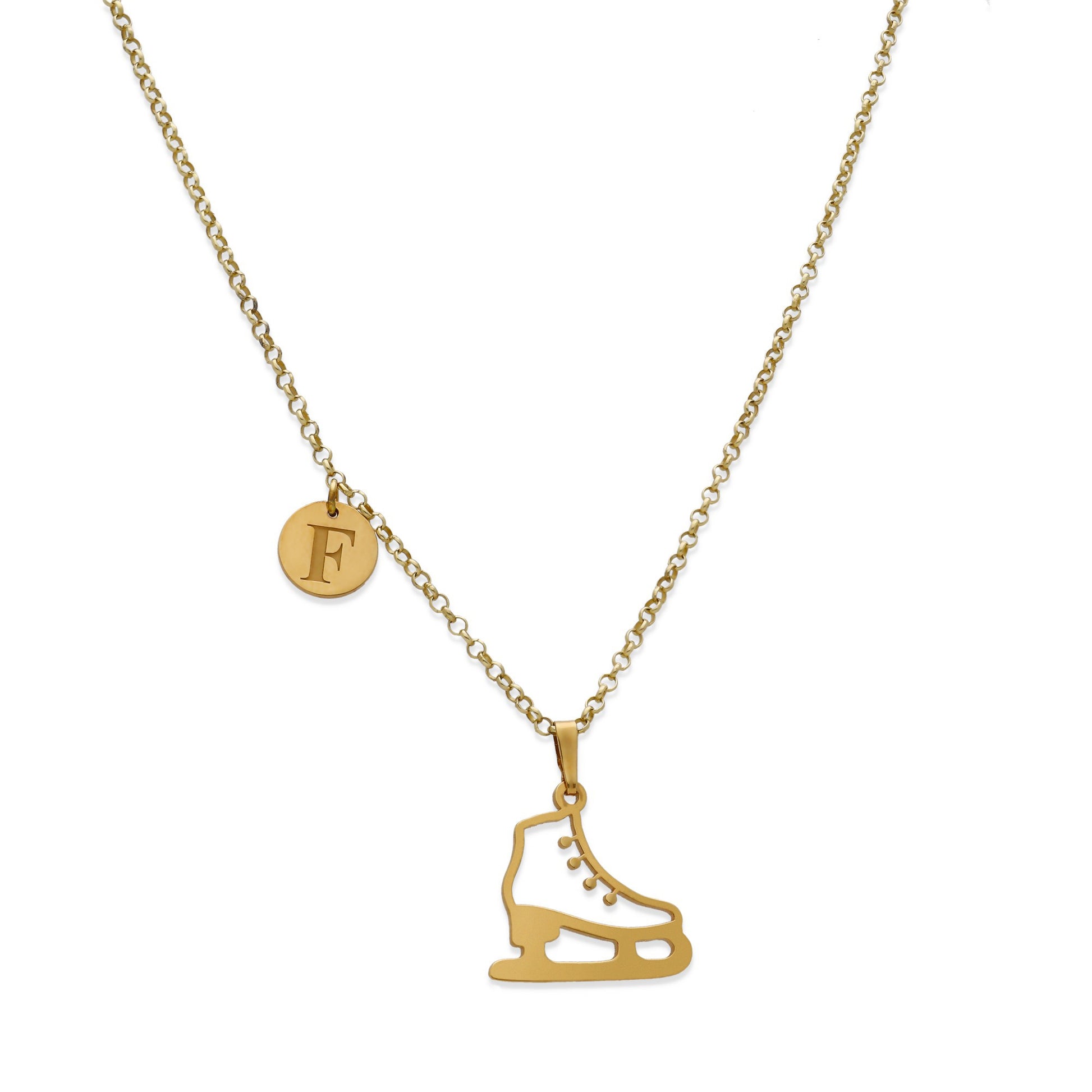 Colgante Patinaje sobre Hielo en Plata de Ley 925 y baño Oro 18k