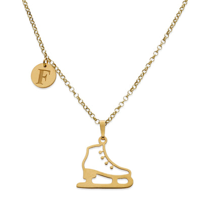 Colgante Patinaje sobre Hielo en Plata de Ley 925 y baño Oro 18k