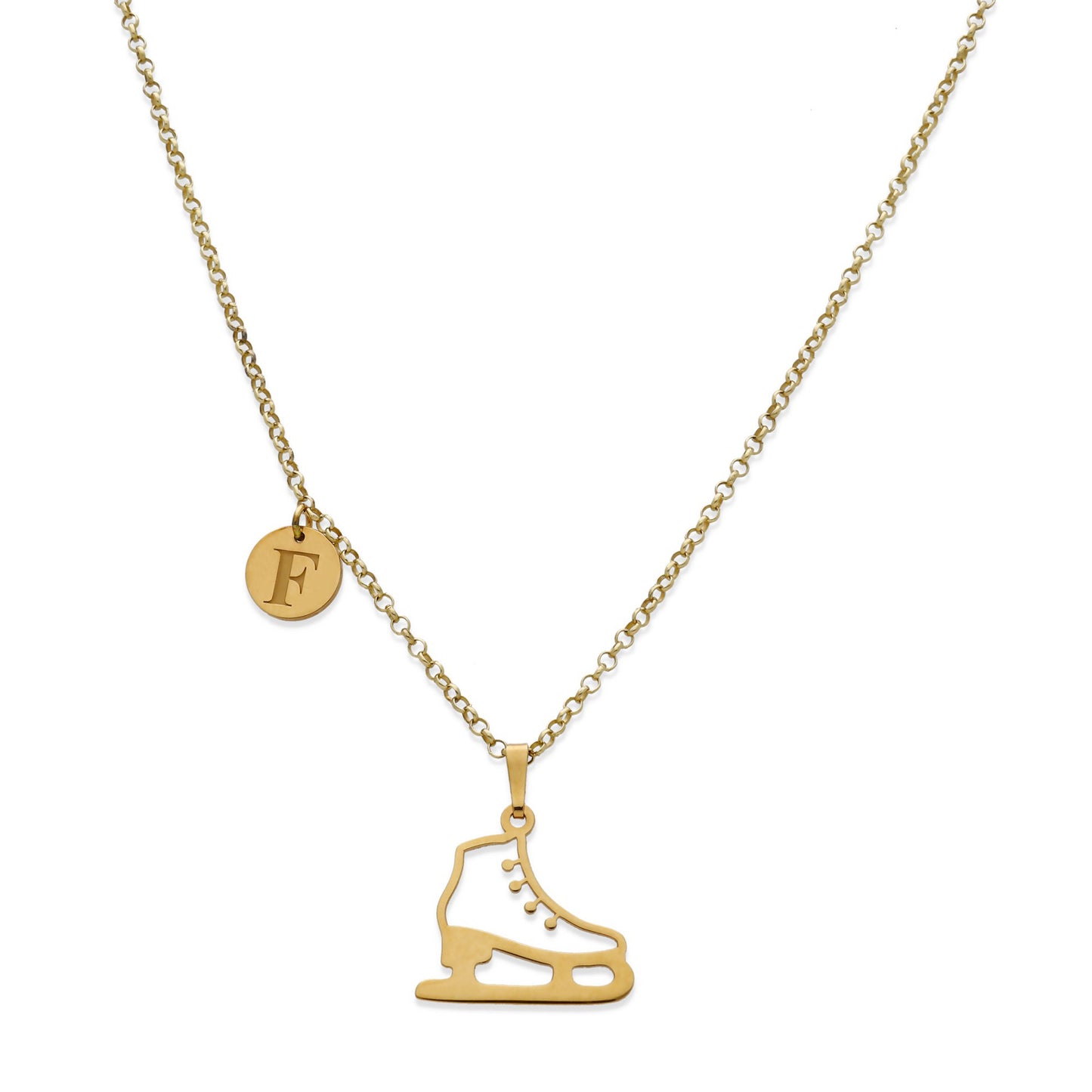 Colgante Patinaje sobre Hielo en Plata de Ley 925 y baño Oro 18k