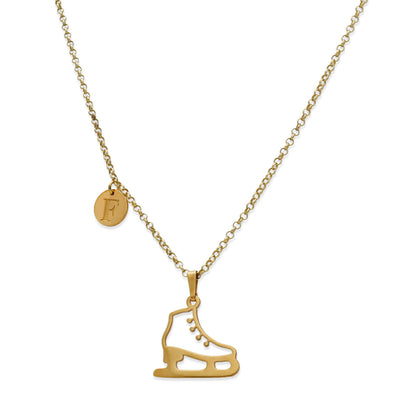 Colgante Patinaje sobre Hielo en Plata de Ley 925 y baño Oro 18k