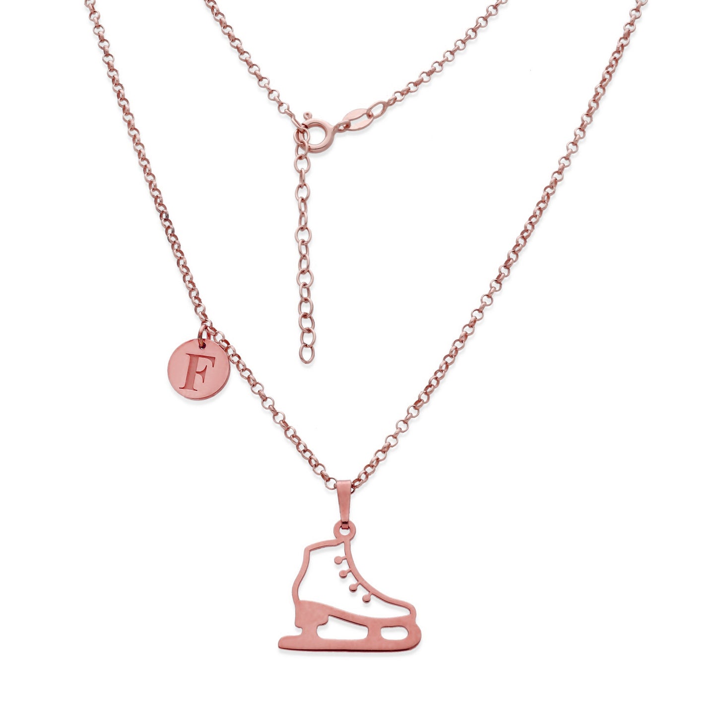 Colgante Patinaje sobre Hielo en Plata de Ley 925 y baño Oro 18k