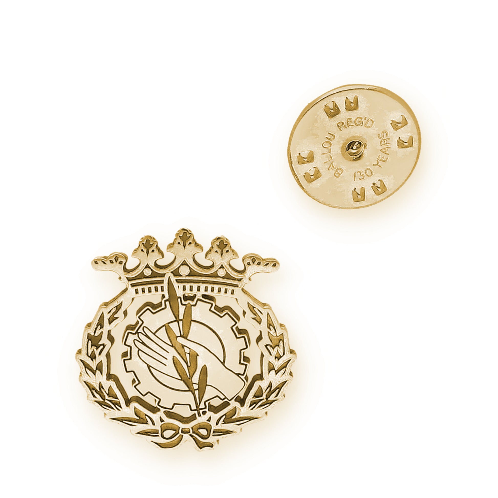 Pin Insignia Profesional de Trabajo Social en Plata de Ley 925 Bañada en Oro de 18K