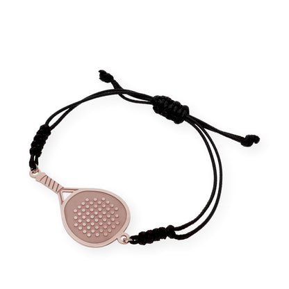 Pulsera Pádel en Plata de Ley 925 y macramé.