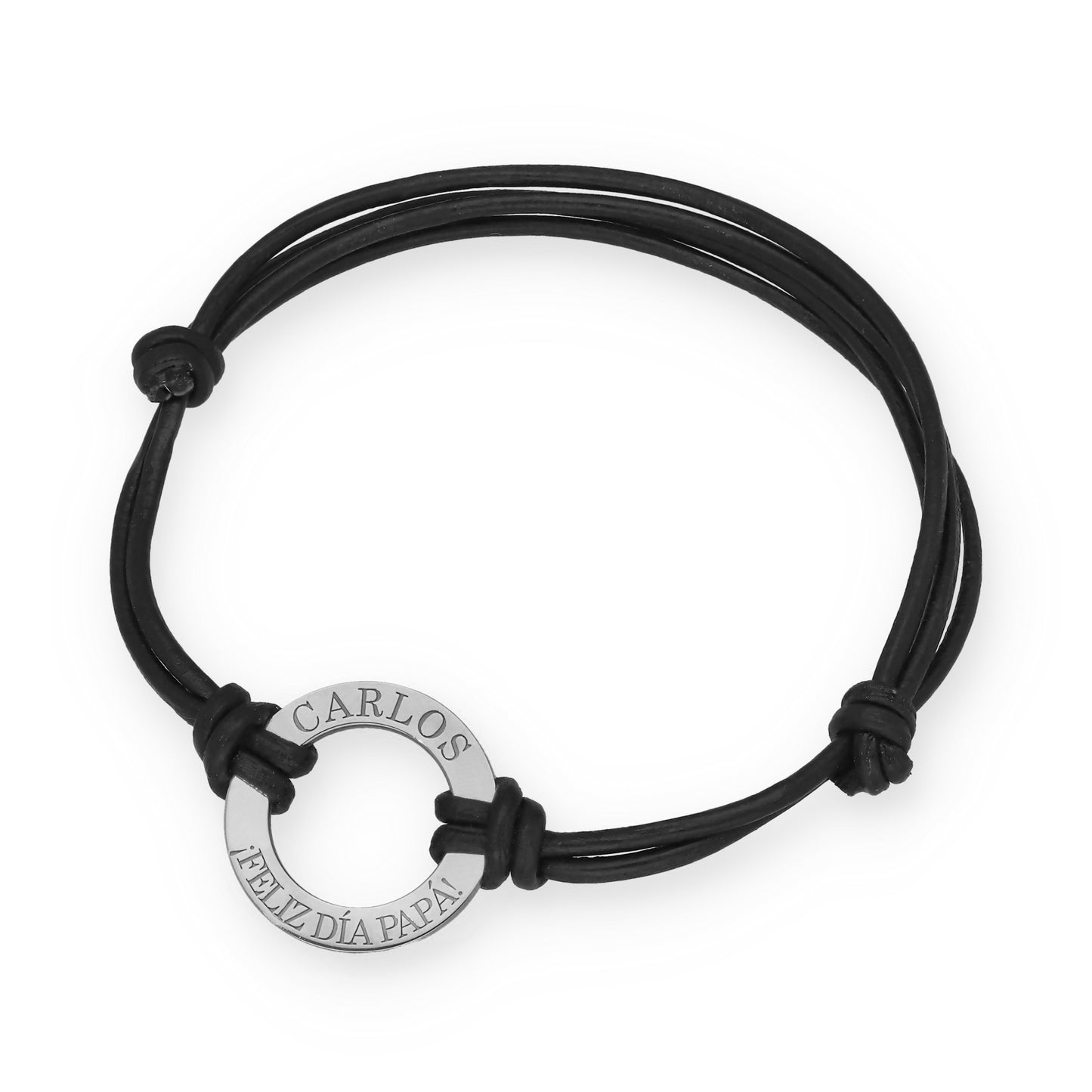 Pulsera Adel en Plata de Ley 925 y cuero