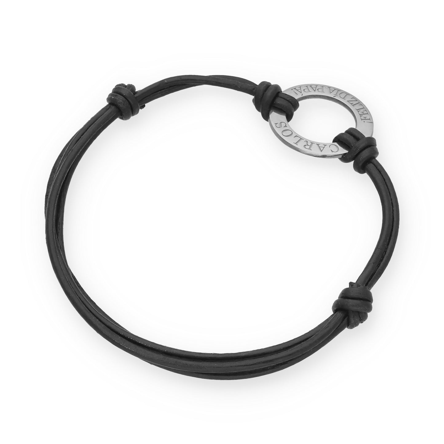 Pulsera Adel en Plata de Ley 925 y cuero