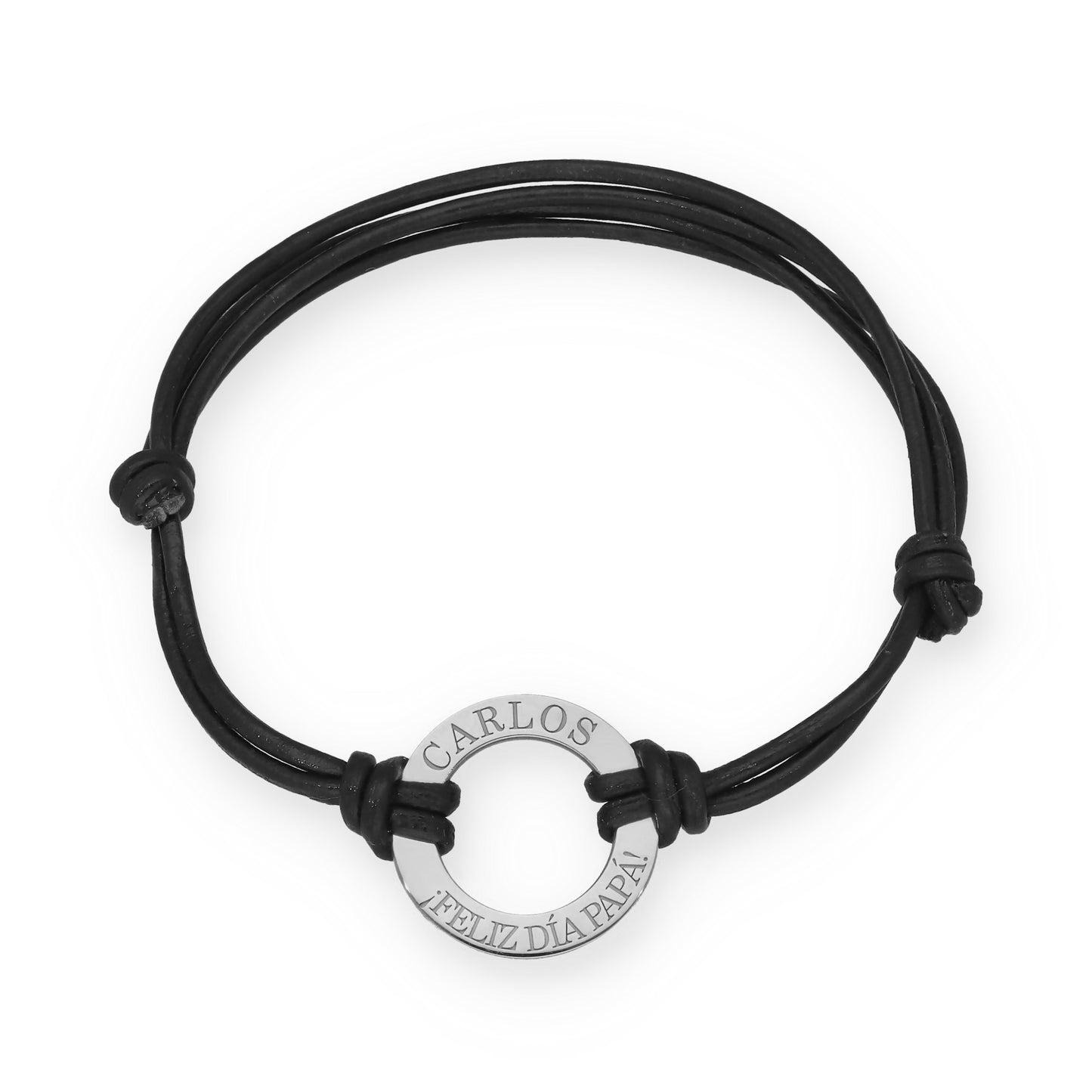 Pulsera Adel en Plata de Ley 925 y cuero