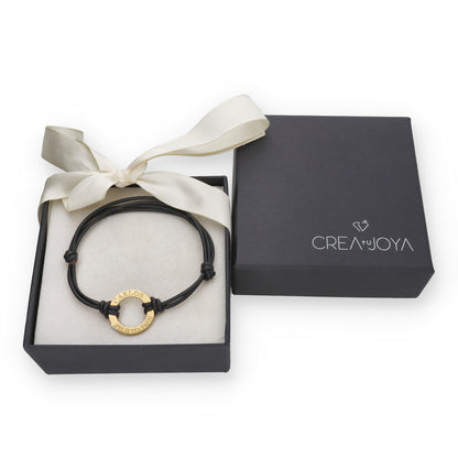 Pulsera Adel en Plata de Ley 925 y cuero