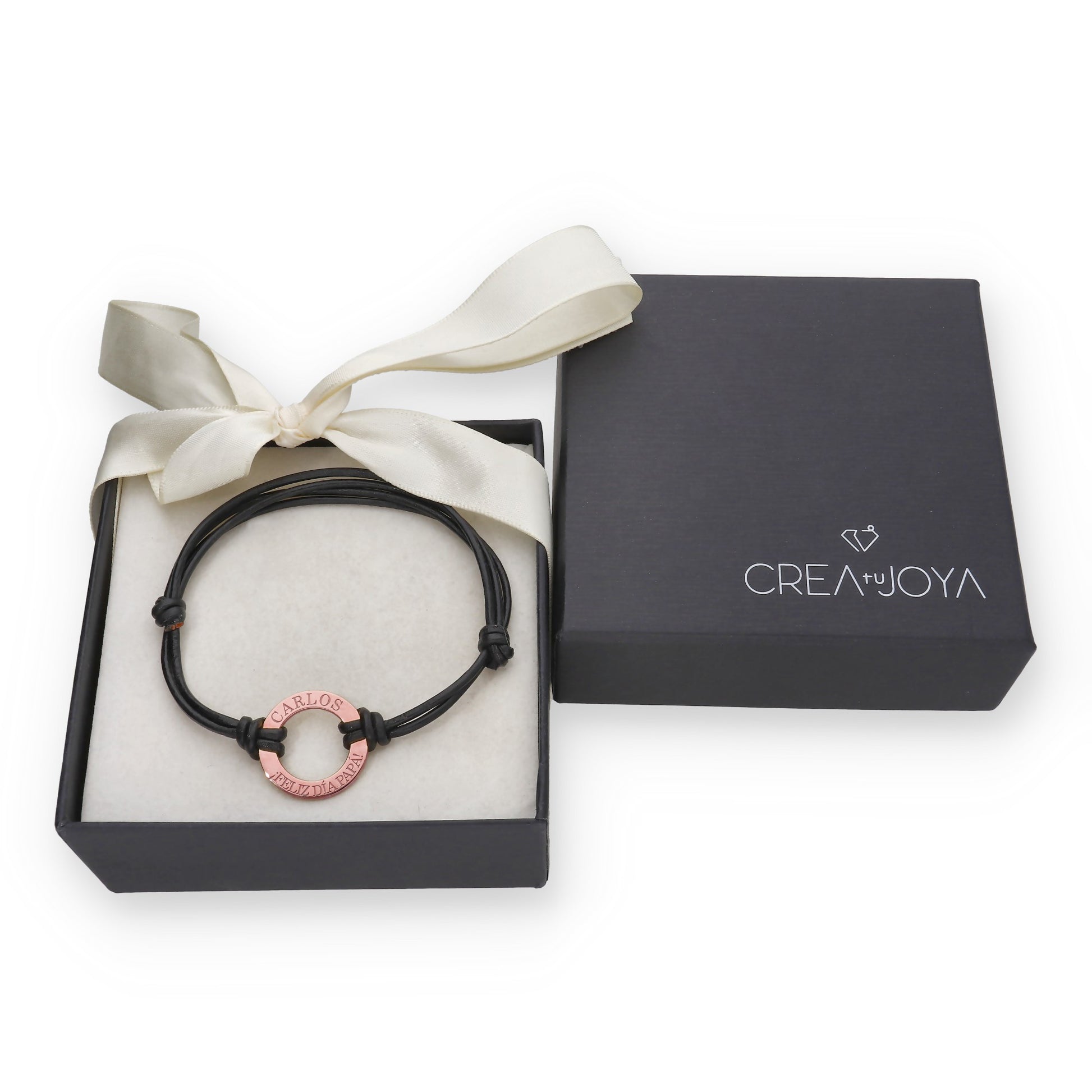 Pulsera Adel en Plata de Ley 925 y cuero