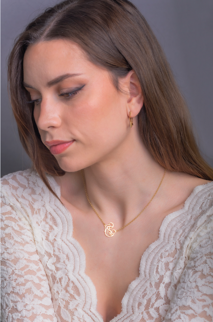 Colgante Vania Madre e Hijo en Plata de Ley 925 y baño Oro rosa 18k