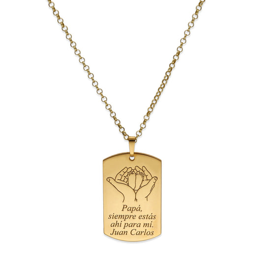 Colgante Marius en Plata de Ley 925 y baño Oro 18k