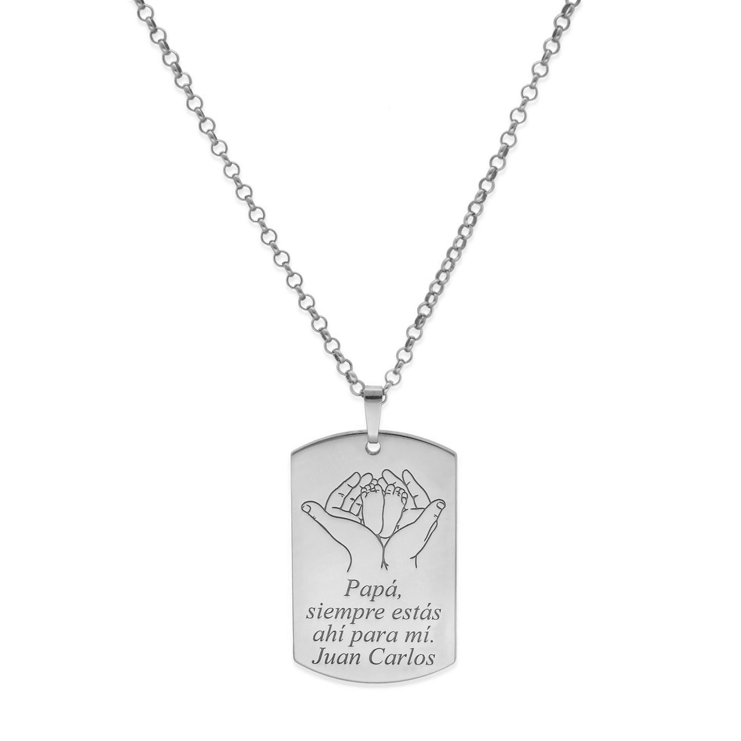 Colgante Marius en Plata de Ley 925 y baño Oro rosa 18k