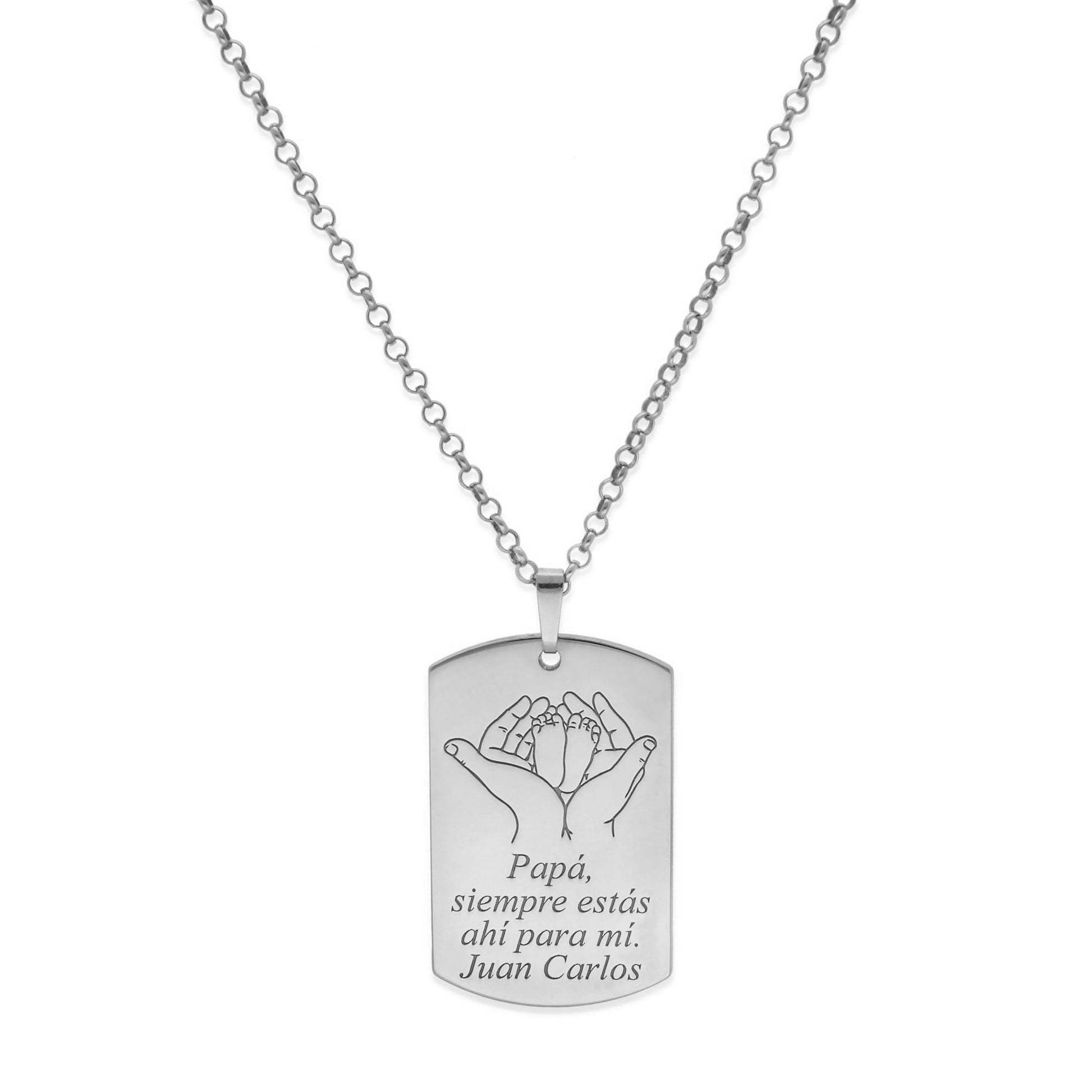 Colgante Marius en Plata de Ley 925 y baño Oro rosa 18k