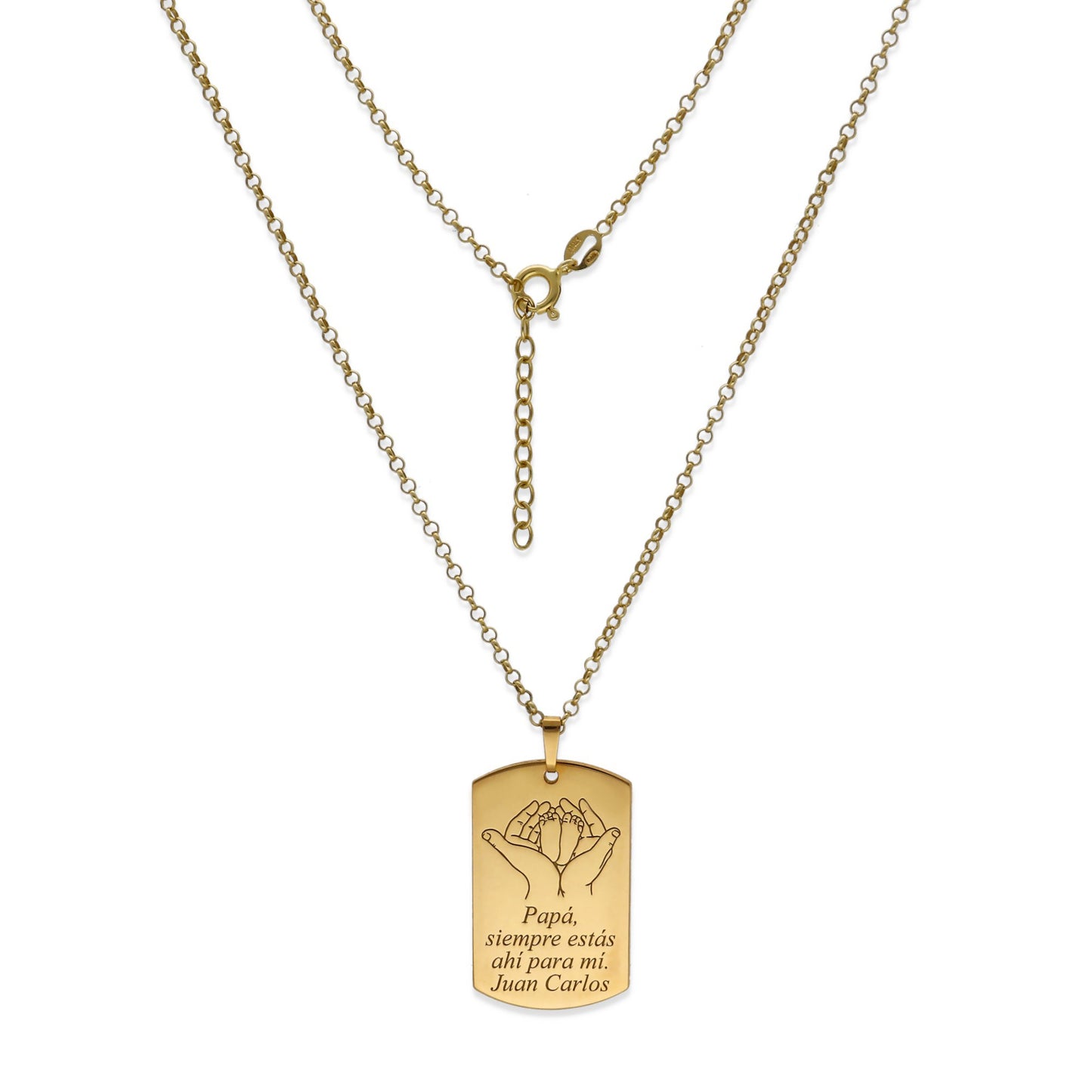 Colgante Marius en Plata de Ley 925 y baño Oro rosa 18k