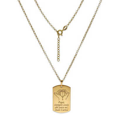 Colgante Marius en Plata de Ley 925 y baño Oro rosa 18k