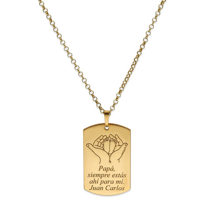 Colgante Marius en Plata de Ley 925 y baño Oro rosa 18k