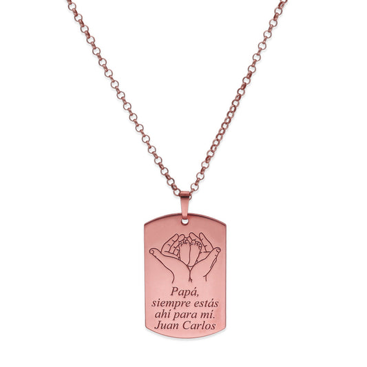 Colgante Marius en Plata de Ley 925 y baño Oro rosa 18k