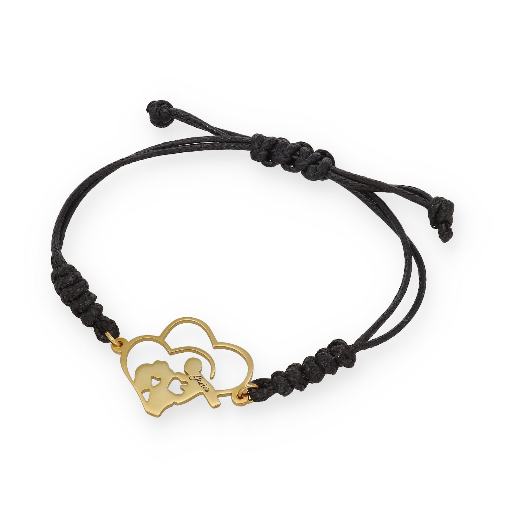 Pulsera Maia en Plata de Ley 925 con baño Oro 18k y macramé