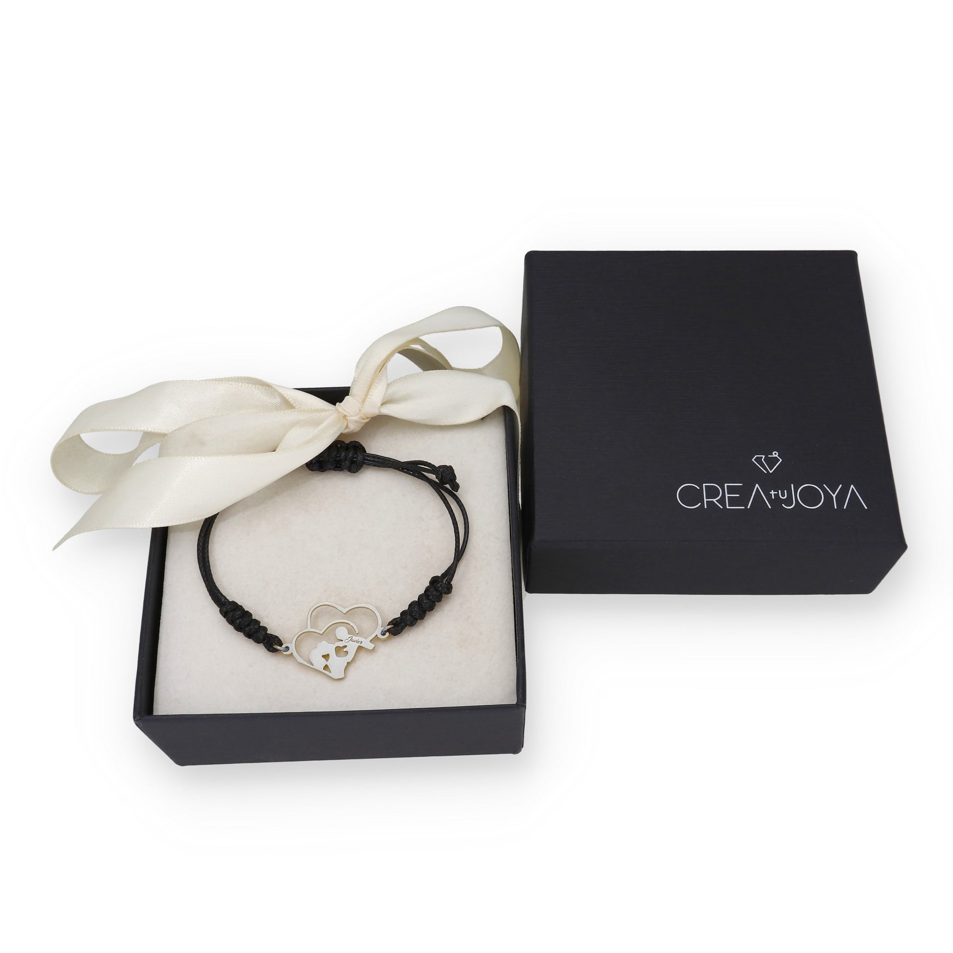 Pulsera Maia en Plata de Ley 925 con baño Oro 18k y macramé