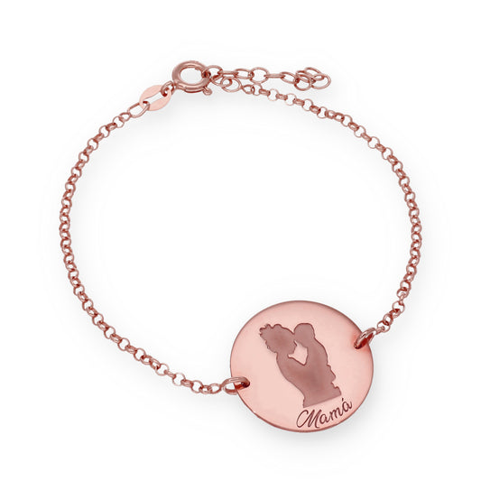 Pulsera Ninda en Plata de Ley 925 y baño Oro rosa 18k