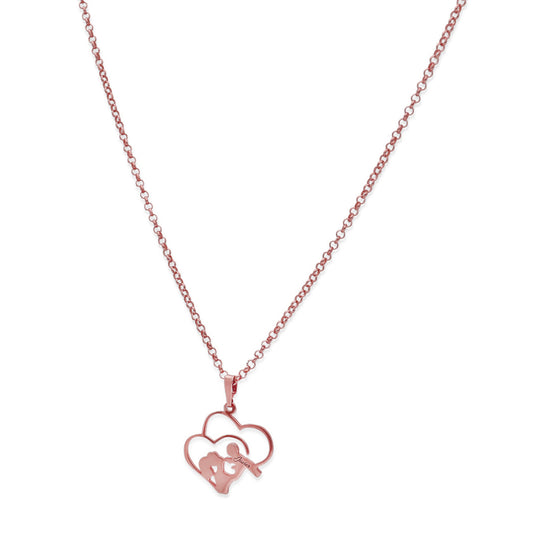 Colgante Maia en Plata de Ley 925 y baño Oro rosa 18k