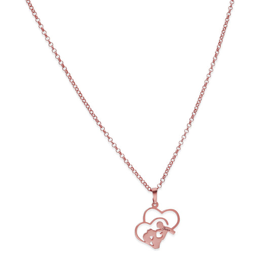 Colgante Maia en Plata de Ley 925 y baño Oro rosa 18k