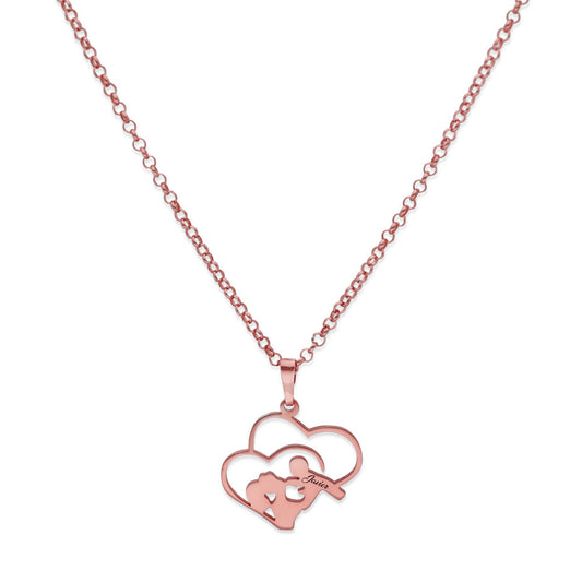 Colgante Maia en Plata de Ley 925 y baño Oro rosa 18k