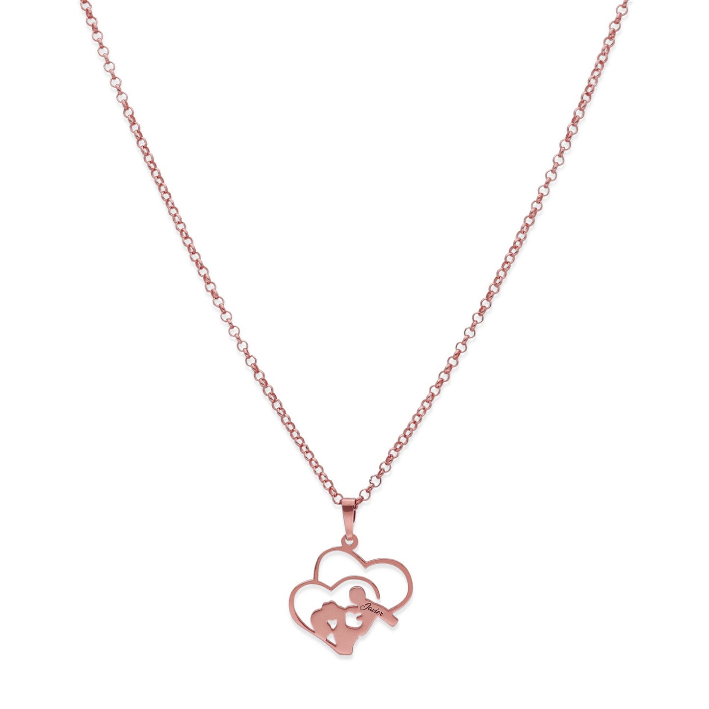 Colgante Maia en Plata de Ley 925 y baño Oro rosa 18k