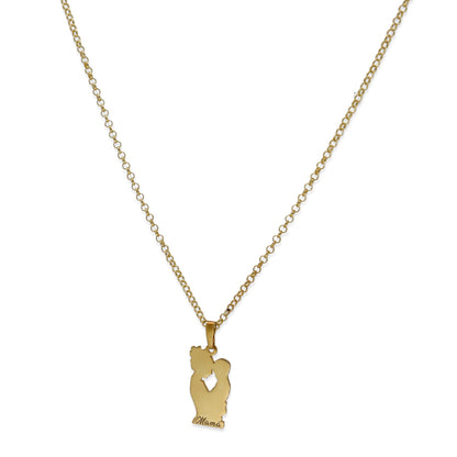 Colgante Emese niño en Plata de Ley 925 y baño Oro rosa 18k