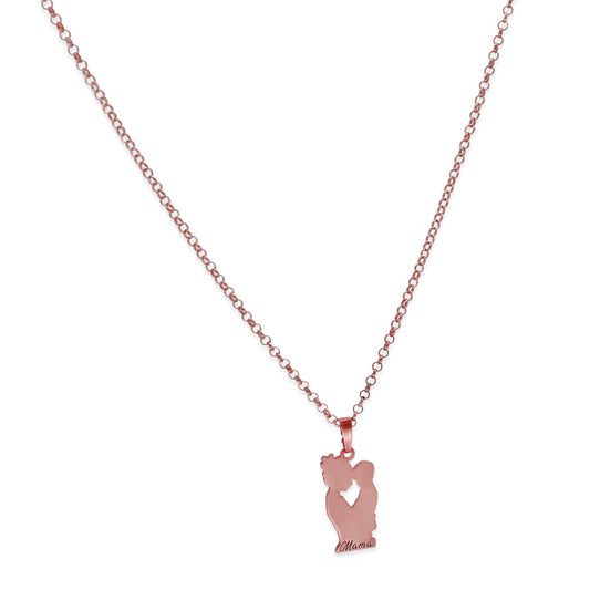 Colgante Emese niño en Plata de Ley 925 y baño Oro rosa 18k