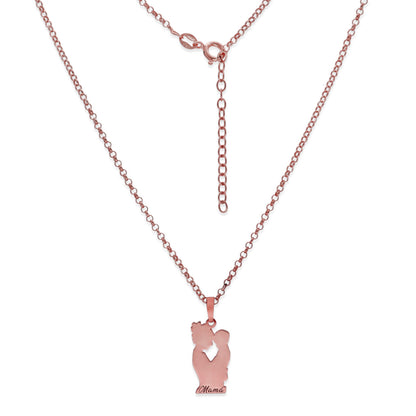 Colgante Emese niño en Plata de Ley 925 y baño Oro rosa 18k