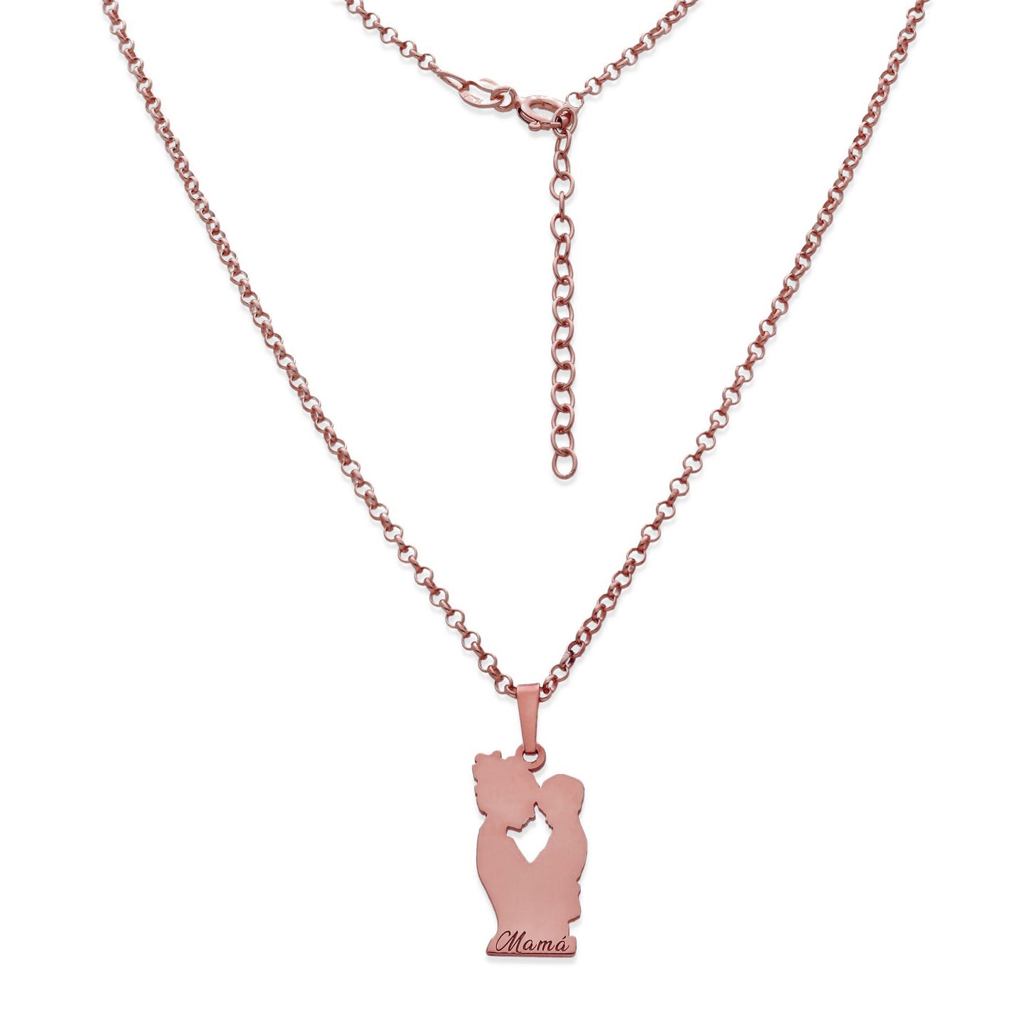 Colgante Emese niño en Plata de Ley 925 y baño Oro rosa 18k