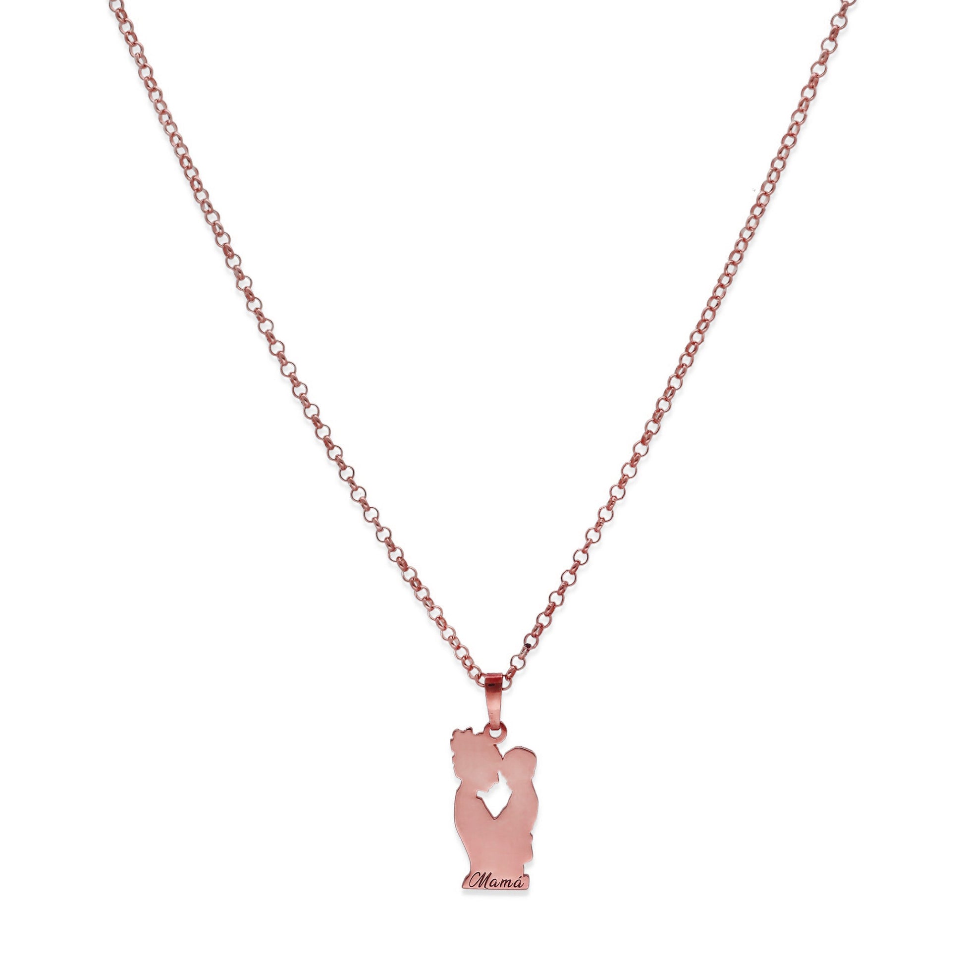 Colgante Emese niño en Plata de Ley 925 y baño Oro rosa 18k