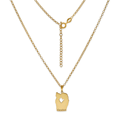 Colgante Linda en Plata de Ley 925 y baño Oro 18k