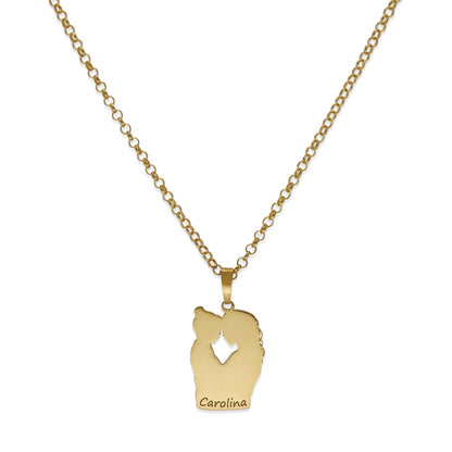 Colgante Linda en Plata de Ley 925 y baño Oro 18k