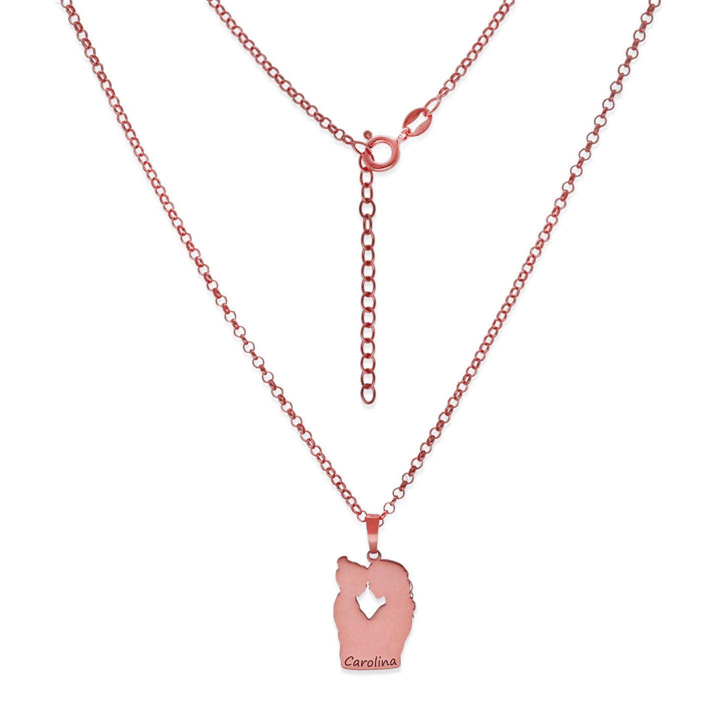 Colgante Linda en Plata de Ley 925 y baño Oro rosa 18k