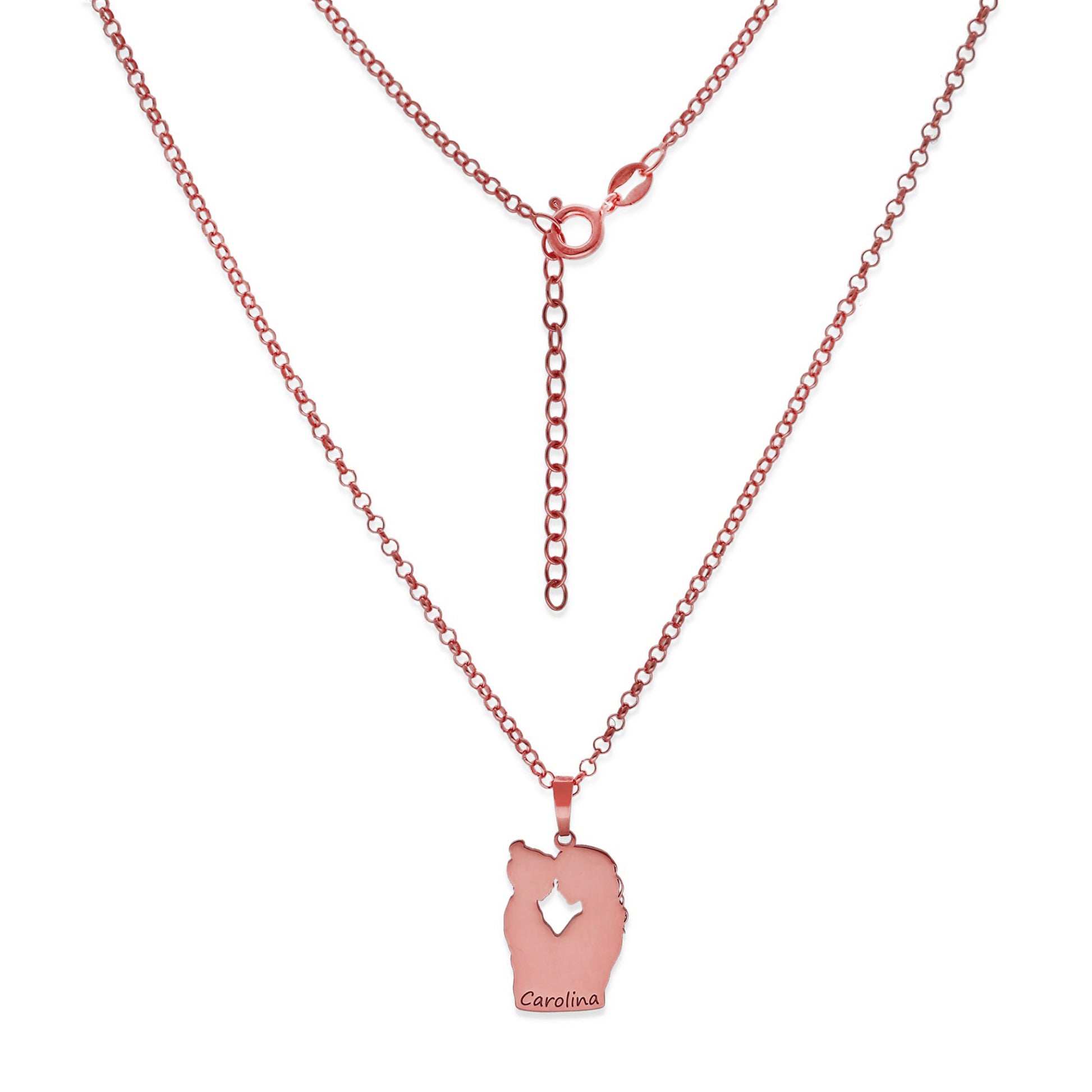 Colgante Linda en Plata de Ley 925 y baño Oro rosa 18k