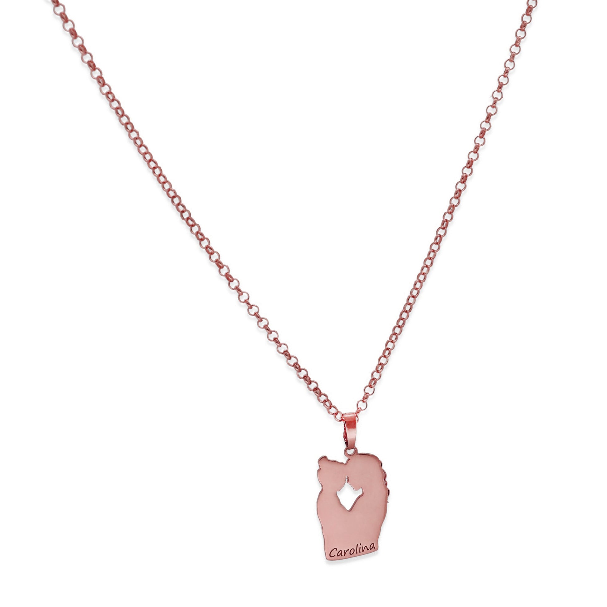 Colgante Linda en Plata de Ley 925 y baño Oro rosa 18k