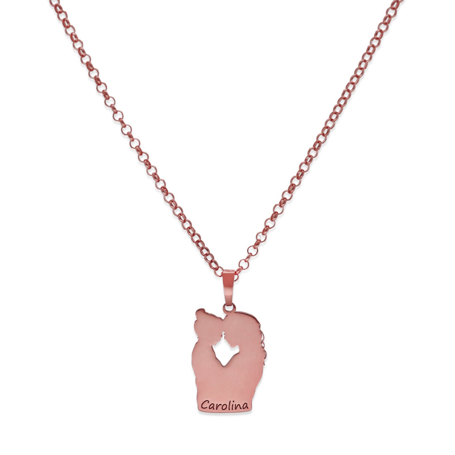 Colgante Linda en Plata de Ley 925 y baño Oro rosa 18k