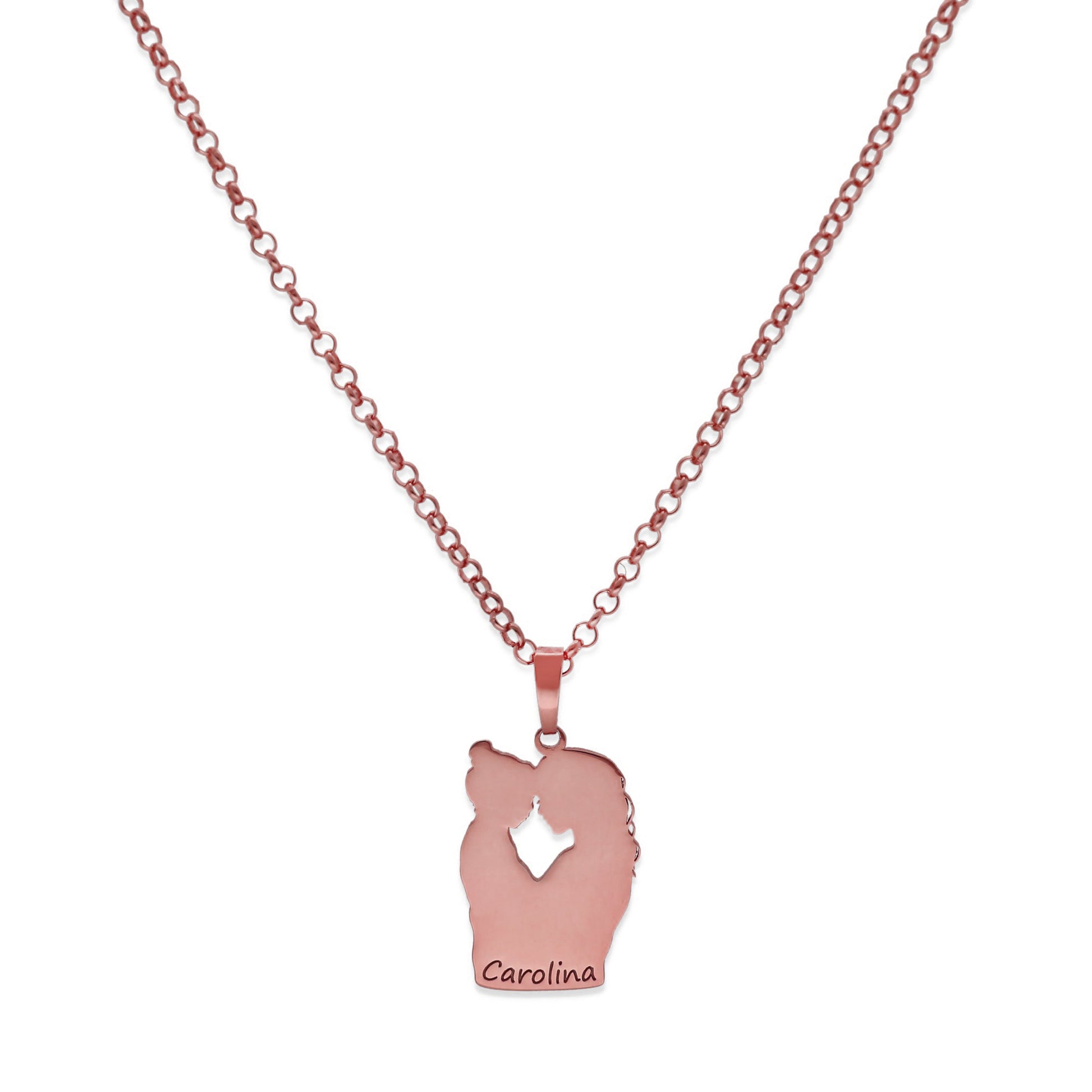 Colgante Linda en Plata de Ley 925 y baño Oro rosa 18k