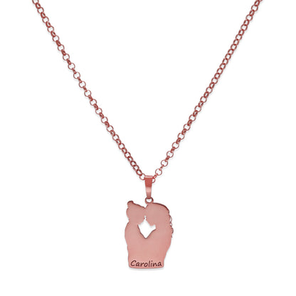 Colgante Linda en Plata de Ley 925 y baño Oro rosa 18k