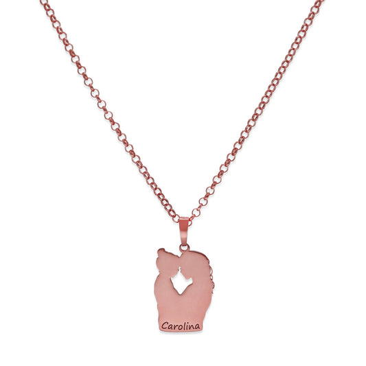 Colgante Linda en Plata de Ley 925 y baño Oro rosa 18k