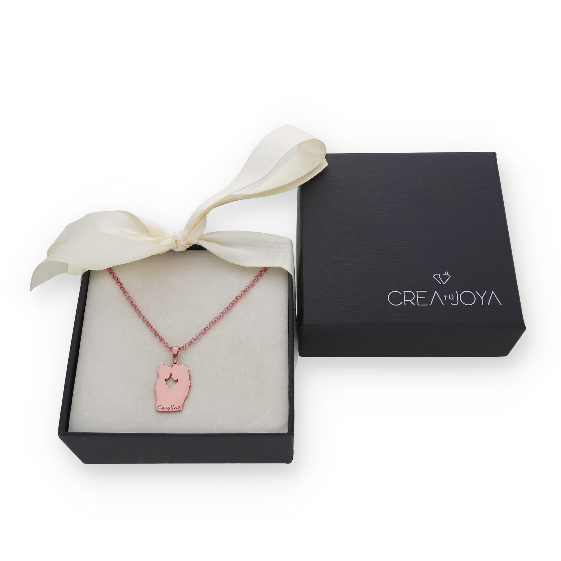 Colgante Linda en Plata de Ley 925 y baño Oro rosa 18k