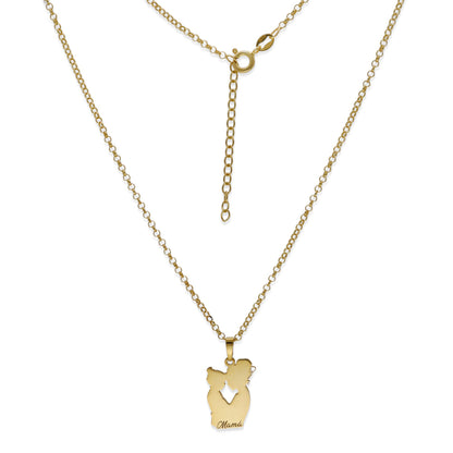 Colgante Emese niña en Plata de Ley 925 y baño Oro 18k